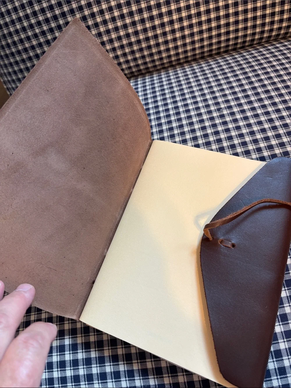 Barnes & Noble Dark Brown Leather Wrap Journal